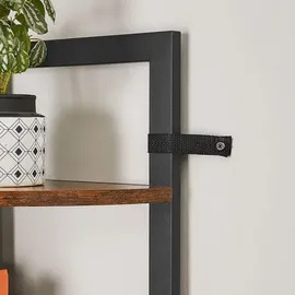 VASAGLE Eckregal 5 Ablagen Bücherregal Braun