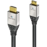 sonero Premium High Speed Mini HDMI Kabel mit Ethernet, 3,00m, UltraHD / 4K / 60Hz, 18Gbps, schwarz