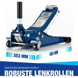 NTG Rangierwagenheber Stahl 75-505 mm blau