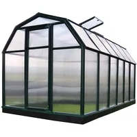 Canopia by Palram Gewächshaus klein Eco Grow 6x12 Treibhaus 204x383 cm Aluminium Grün Tomatenhaus Polycarbonatplatten UV-beständig