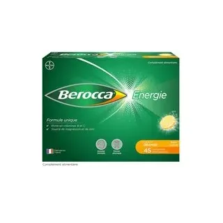 Berocca® Energie Orange Multivitamines et Minéraux aide à réduire la fatigue Capsule(S) 45 pc(s)