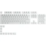 Glorious PC Gaming Race Glorious Gaming 115x GPBT-Keycaps - Cherry-Profil, äußerst widerstandsfähiger PBT-Kunststoff, optisch EIN Blickfang, überragende Akustik, Originalschrift, Deutsch Layout - Arctic White