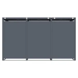 FM-SOLAR Mülltonnenbox 198 x 80 x 116 cm grau