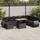 vidaXL Garten-Sofagarnitur 9-tlg. schwarz