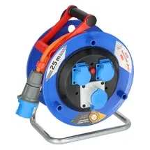 Brennenstuhl Garant G CEE Camping-/Maritimkabeltrommel, CEE 230V/16A auf 2x Schuko + 1x CEE 230V/16A, 25m, H07RN-F 3G2,5