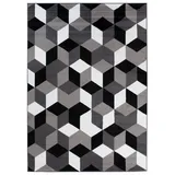 Mazovia Designteppich Modern Teppich Kurzflor Wohnzimmerteppich Robust und pflegeleicht GRAU, 160 x 230 cm, Fußbodenheizung, Allergiker geeignet, Farbecht, Pflegeleicht grau 160 x 230 cm