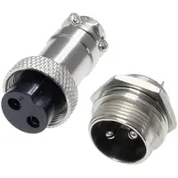 Pollin 453551 Rundsteckverbinder Buchse, Einbau, Stecker Gesamtpolzahl: 2 1