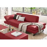 3-Sitzer W.SCHILLIG "taboo" Sofas Gr. B/H/T: 232cm x 76cm x 91cm, Longlife Xtra-Leder Z59, mit Armlehnenverstellung, rot (ruby red z59) mit Normaltiefe, inklusive Armlehnenverstellung, Kontrastnaht