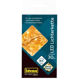 IDENA 30er LED Lichterkette transparent 2,6 m