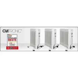 Clatronic Clatronic® Ölradiator | Effiziente mobile Heizung | elektrische Heizung mit 11 Rippen | 3 Stufen | Slimline Heizkörper | bis zu 50qm | 2300 W | RA... - Weiß