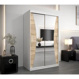 abiks möbel Schwebetürenschrank MONACO 120 x 200 x 62 cm Weiß