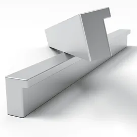 fabryka mebli idźczak Schwebetürenschrank Kleiderschrank Schrank 150 cm Sonoma/Weiß mit Zierleisten Vista 06 - Hellbraun