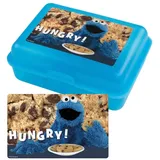 UNITED LABELS Sesamstraße Brotdose Krümelmonster Hungry Lunchbox Butterbrotdose in blau