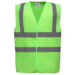 Warnschutz-Weste High-Vis 2-Bands "YK100" - L - lime green