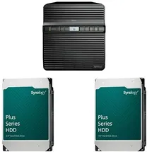 Synology DiskStation DS423 4 Einschübe NAS-Server Leergehäuse + 2x Synology Plus 3.5" SATA 6Gb/s Festplatte 16 TB (32TB)