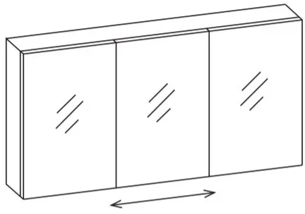 Artiqua Variabler Spiegelschrank , Eiche Ribbeck quer NB, 070-SEV-6-444 070-SEV-6-444