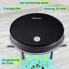 ideoon 3in1 Saug-Wischroboter Schwarz