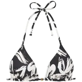 French Connection Triangel-Bikini Damen Schwarz/Creme 38 Cup C/D