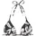French Connection Triangel-Bikini Damen Schwarz/Creme 38 Cup C/D