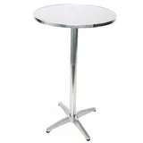 MCW Alu-Stehtisch höhenverstellbar 70/110 cm Ø 60 cm Silber