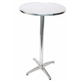 MCW Alu-Stehtisch höhenverstellbar 70/110 cm Ø 60 cm Silber