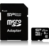 Silicon Power microSDHC 8GB Class 10 UHS-I + SD-Adapter