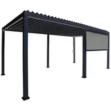 Gardenson Pergola-Rollo Mirador Classic UND Deluxe, Anthrazit, Metall, 400x250x10 cm, Sonnen- & Sichtschutz, Pavillons & Pergolas, Pergolas