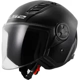 LS2 OF616 Airflow II Solid Jethelm - Schwarz - 2XL