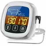 Digitales Fleischthermometer Mit Sofortanzeige, Touchscreen Und Langer Sonde Zum Kochen, Backen Und Grillen