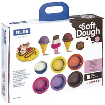 Milan 913306ICW Koffer, 6 Dosen, 59 g, weiche Paste, mit Eiswerkzeugen und Waffeln, mehrfarbig