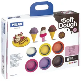 Milan 913306ICW Koffer, 6 Dosen, 59 g, weiche Paste, mit Eiswerkzeugen und Waffeln, mehrfarbig
