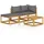vidaXL Garten-Lounge-Set 4-tlg. grau/silber