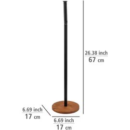 Wenko Stand Toilettenpapierhalter 2 in 1 Serro Schwarz-Bambus