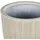 Beliani Blumentopf Kunstharz beige/weiß rund 37 cm Beige,