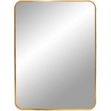 XXXLutz Wandspiegel, Messing, Metall, Glas, rechteckig, 70x50x3 cm,