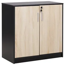Beliani Aktenschrank, Schwarz,