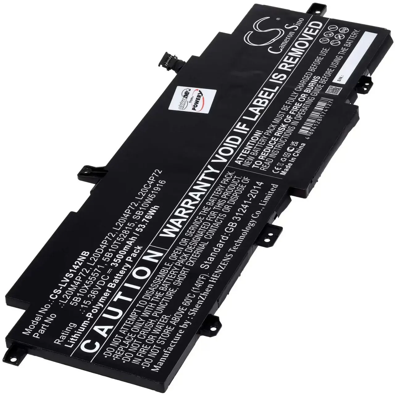 Akku passend für Laptop Lenovo ThinkPad T14s Gen 2, ThinkPad X13 Gen 2, Typ L20C4P72 - 15,36V - 3500 mAh