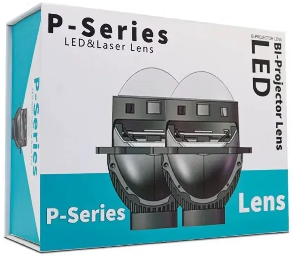 Set aus 2 Stück Bi-LED-Projektorlinsen zum Einbau in Scheinwerfer für Abblend- und Fernlicht, 3 Zoll, 90 W, 6500 lm, 12 V