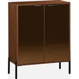 sweeek Sideboard im Vintage-Stil mit Nussbaumholzoptik - sweeek