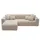 GRAINGOLD Ecksofa Velours 4-Sitzer Beige
