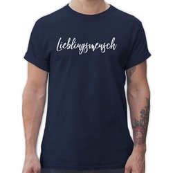 Shirtracer T-Shirt Lieblingsmensch Weiß Valentinstag Partner Liebe blau XXL