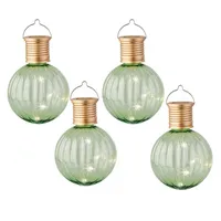 MARELIDA LED Solar Glühbirnen Kugelleuchte für +Garten Balkon grün