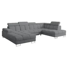 altdecor Ecksofa COMA U Cord 3-Sitzer Dunkelgrau