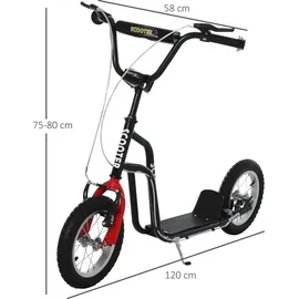 Homcom Kinderroller 12" schwarz
