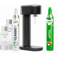 Sparangebot: Ruby Wassersprudler (Schwarz) + CO2-Zylinder Apfel - Schwarz