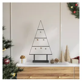 vidaXL Metall Weihnachtsbaum Schwarz 60 cm