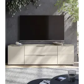 Bega Consult SANTORIN TV-Lowboard 180 x 54 cm Cashmerebraun matt Glas/Metall/Holzwerkstoff