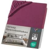 nyvi Spannbettlaken Jersey 120 x 200 - 130 x 200 cm rot