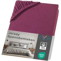 nyvi Spannbettlaken Jersey 120 x 200 - 130 x 200 cm rot