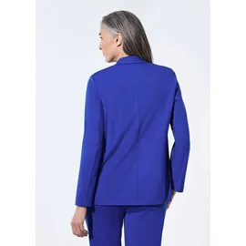 GOLDNER Kurzgröße: Damenblazer mit Reverskragen und Paspeltaschen", in royalblau | Gr.: 22